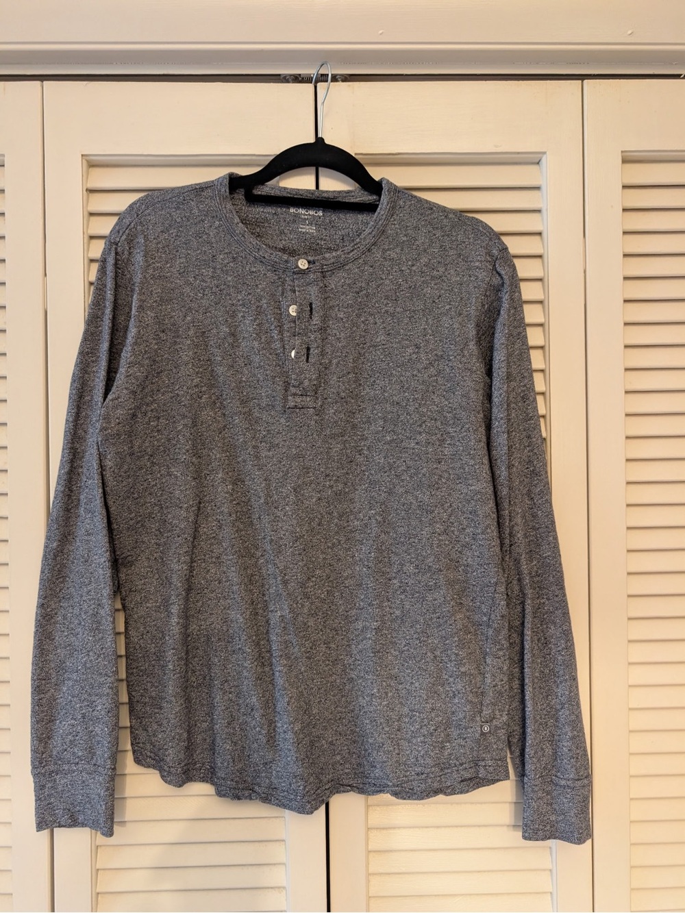 Bonobos Heather Gray Long Sleeve Henley